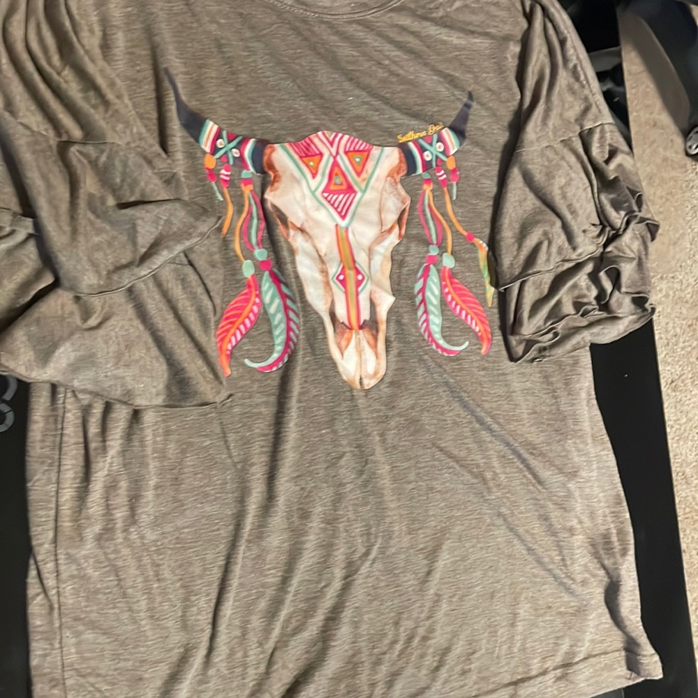 A fringy sleeve dress shirt from Southern Grace